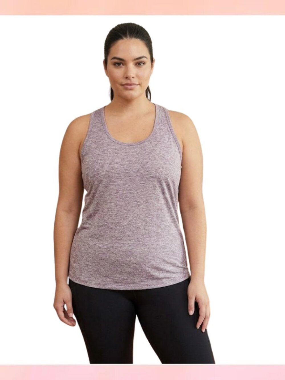 Ideology Gray Heathered Racerback Tank Top XXLarge Activewear Workout